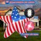 7FT Patriotic Independence Memorial Day 4th of July Inflatable Outdoor American Star Decoration, LED Lights Holiday Blow Up for Fourth of July Party Garden Yard Lawn Decor